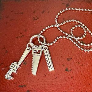 One of a kind, 20" Handcrafted Necklace. Stainless Steel Chain. Unique &  Fun!